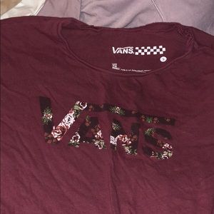 maroon vans t shirt